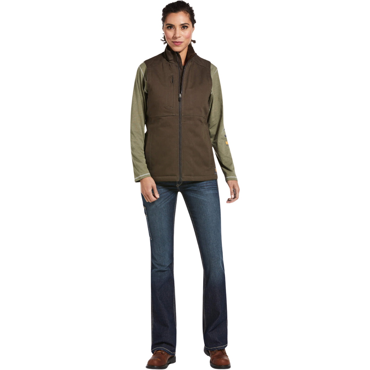 2026 Ariat Womens Rebar Duracanvas Insulated Vest 10032920 - Wren